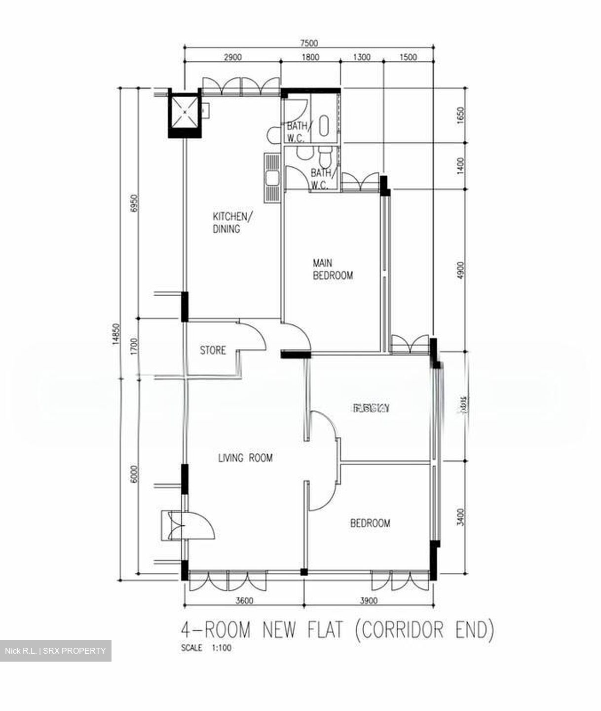Blk 351 Clementi Avenue 2 (Clementi), HDB 4 Rooms #521130281